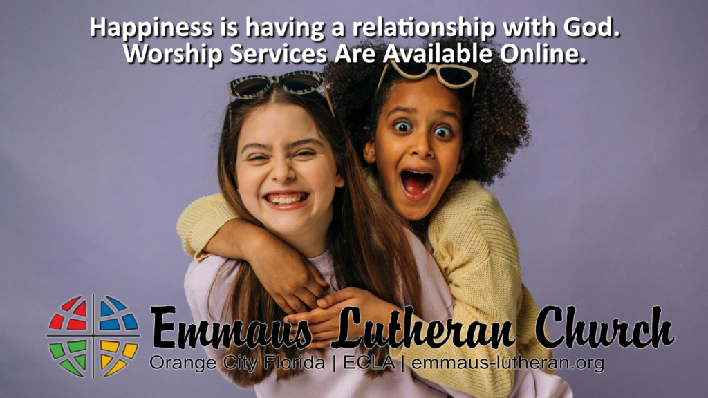 Two smiling girls representing youth fellowship in the church. ELCA Church Opportunities For Youth - Emmaus Lutheran Church Orange City Florida.